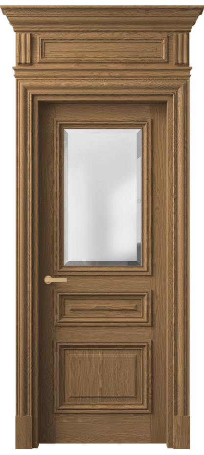 Межкомнатная дверь Антик 7304 Дуб мускатный матовый Сатинированное стекло с фацетом Цена 278200 ₽ | Volhovec