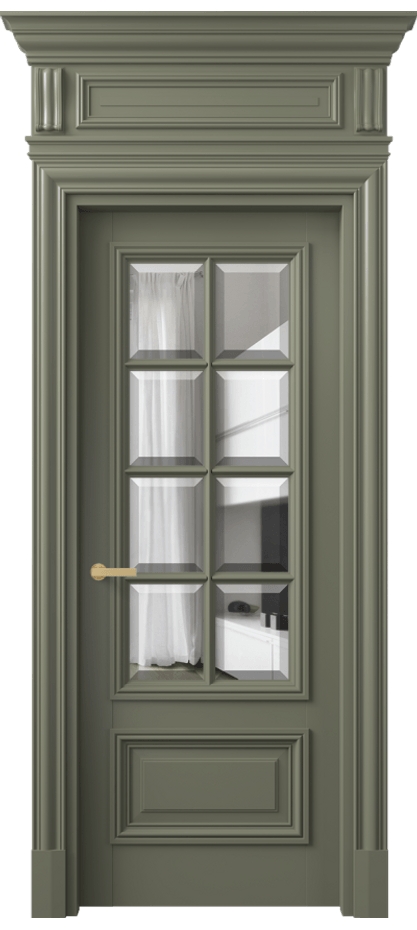 Дверь межкомнатная Антик 7316 Матовый оливковый тёмный Прозрачное стекло с фацетом КЭП + Объёмный фриз + Карниз МОТ Цена 190790 ₽ Наличники уже входят в базовый комплект. Фабрика дверей Волховец 8 (800) 551 43 19 Межкомнатная дверь Антик 7316 Матовый оливковый тёмный Прозрачное стекло с фацетом Цена 190790 ₽ | Volhovec