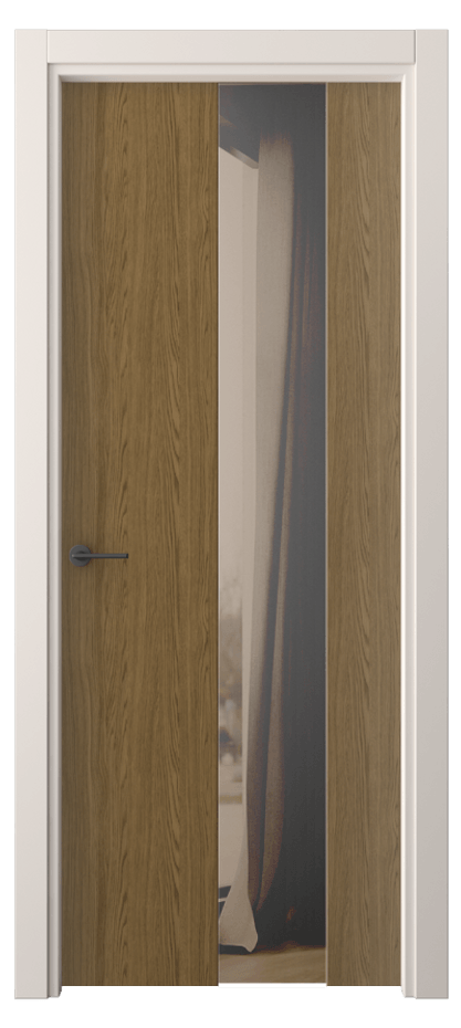 Межкомнатная дверь Фридом 4226 Торфяной дуб Двустороннее бронзовое зеркало, триплекс Цена 38370 ₽ | Volhovec