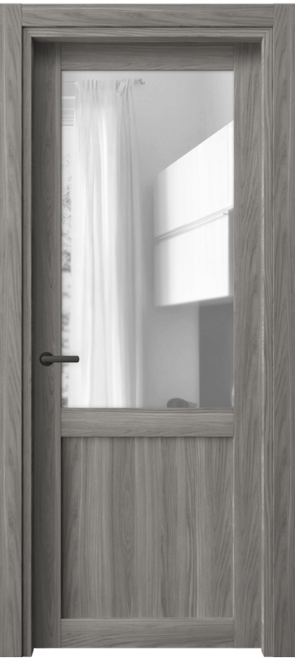 Межкомнатная дверь Нео 2122 Имбирный ясень Прозрачное стекло, триплекс Цена 30220 ₽ | Volhovec