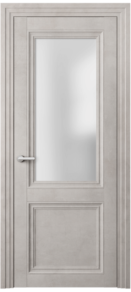 Межкомнатная дверь Центро 2524 Леон серебро Сатинированное стекло Цена 59510 ₽ | Volhovec