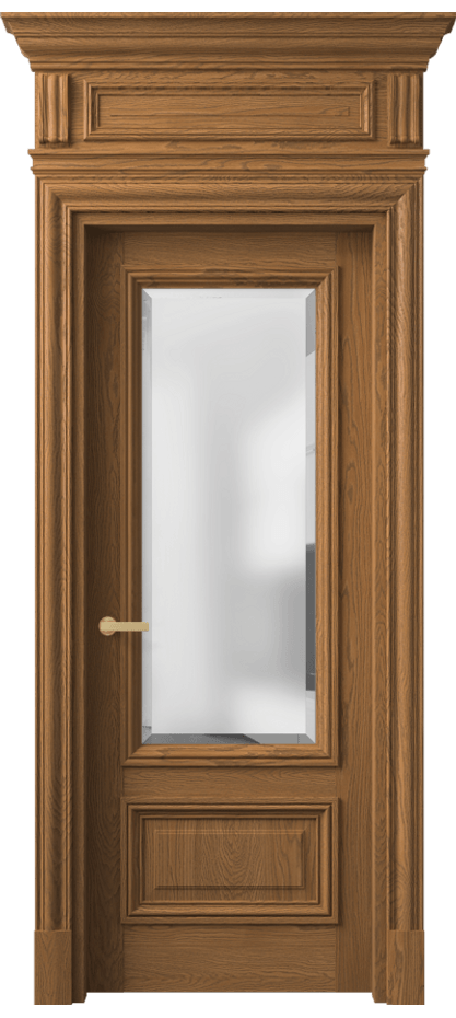 Межкомнатная дверь Антик 7306 Дуб пряный матовый Сатинированное стекло с фацетом Цена 278200 ₽ | Volhovec