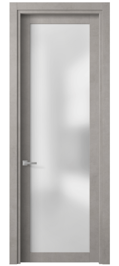 Межкомнатная дверь Планум 2102 Леон серебро Сатинированное стекло Цена 40300 ₽ | Volhovec