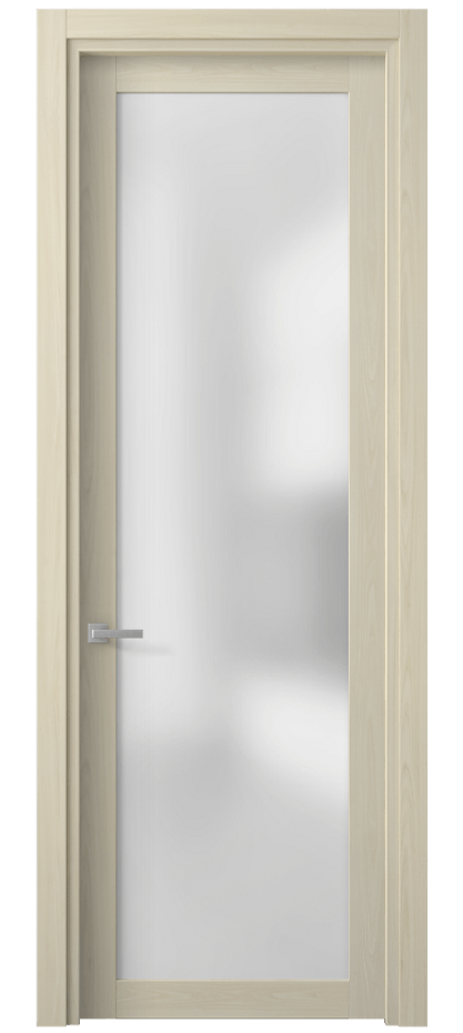 Межкомнатная дверь Планум 2102 Молочный ясень Сатинированное стекло Цена 31310 ₽ | Volhovec