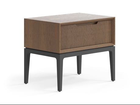 Мебель Тумба прикроватная Вельвет 1 ящик. Цвет Дуб туманный матовый. Материал Массив дуба матовый. Коллекция Тумба прикроватная Вельвет 1 ящик. Картинка.