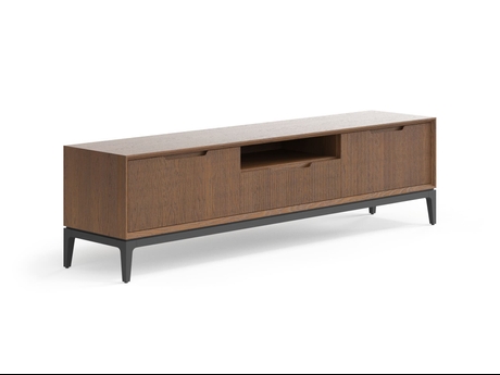 Мебель ТВ тумба Вельвет. Цвет Дуб каштановый матовый. Материал Массив дуба матовый. Коллекция ТВ тумба Вельвет. Картинка.