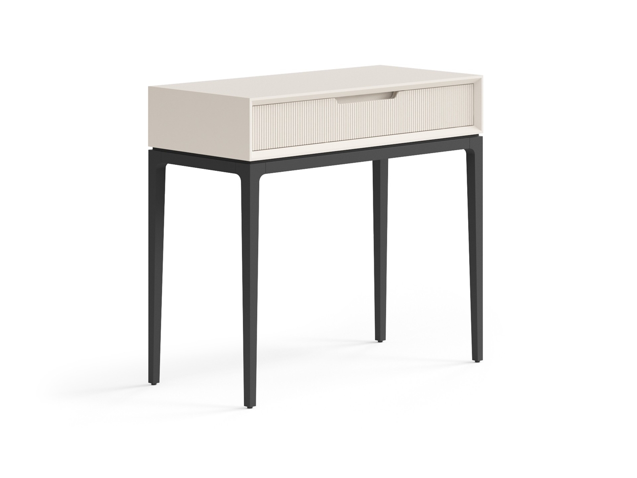 Консоль Velvet 1 ящик Матовый бежево-серый