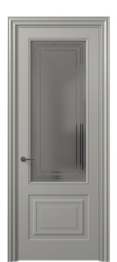 Межкомнатная дверь 8452 МНСР Серый сатин с гравировкой. Цвет Матовый нейтральный серый. Материал Гладкая эмаль. Коллекция Mascot. Фото. Дверь межкомнатная 8452 МНСР Серый сатин с гравировкой. Цвет Матовый нейтральный серый. Материал Гладкая эмаль. Коллекция Mascot. Картинка.