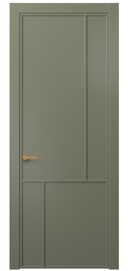 Дверь межкомнатная АКП 8606 МОТ. Цвет Матовый оливковый тёмный. Материал Гладкая эмаль. Коллекция Фрэйм. Картинка.
