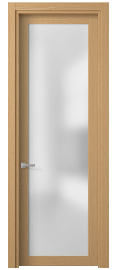 Дверь межкомнатная 2102 МШНДП САТ. Цвет Дуб песочный матовый. Материал Мультишпон НатурВуд. Коллекция Планум. Картинка.