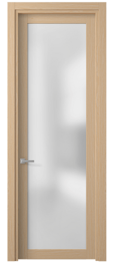 Дверь межкомнатная 2102 МШНДМ САТ. Цвет Дуб молочный матовый. Материал Мультишпон НатурВуд. Коллекция Планум. Картинка.