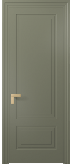 Дверь межкомнатная 8341 МОТ. Цвет Матовый оливковый тёмный. Материал Гладкая эмаль. Коллекция Рокка. Картинка.