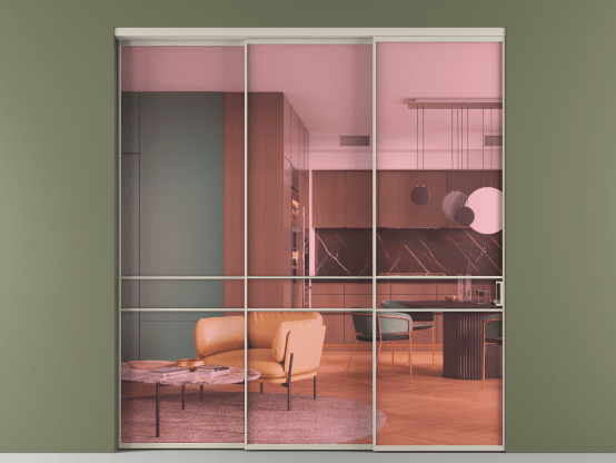 Алюминевая перегородка АЛПР 040.02_АСБЖ_ПРОЗ РОЗ_new. Цвет Алюминий светло-бежевый. Материал Алюминий в эмали. Коллекция Перегородка Формато внутри проёма 3 створки с синхронным механизмом. Фото. Алюминевая перегородка АЛПР 040.02_АСБЖ_ПРОЗ РОЗ_new. Цвет Алюминий светло-бежевый. Материал Алюминий в эмали. Коллекция Перегородка Формато внутри проёма 3 створки с синхронным механизмом. Картинка.