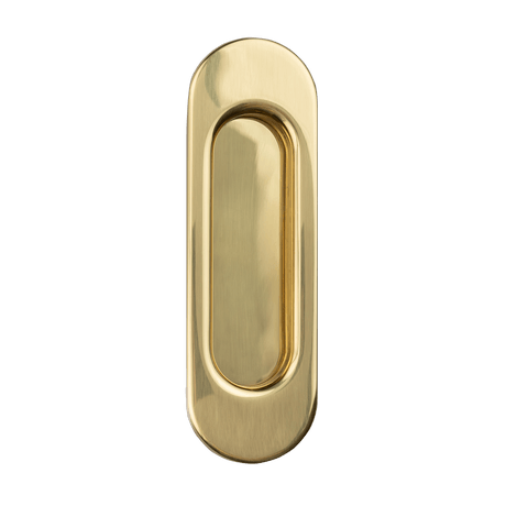 Ручки для дверей Ручка-лодочка для раздвижной двери без завертки Ноксия. Цвет Полированное золото. Коллекция Ручка-лодочка для раздвижной двери без завертки Ноксия. Картинка.