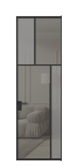 АЛПЛ041.23 ЧРН Серый сатин матовое + Серый прозрачное