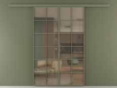 Перегородка Формато вдоль стены 2 створки