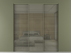 Перегородка Формато внутри проёма 3 створки