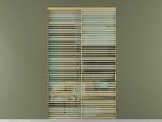 Перегородка Формато внутри проёма 2 створки