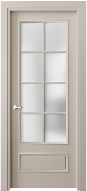 Дверь межкомнатная 8112 МСБЖ САТ. Цвет Матовый светло-бежевый. Материал Гладкая эмаль. Коллекция Париж. Картинка.